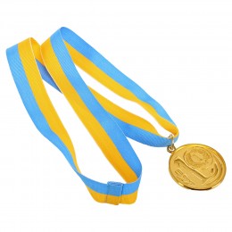Медаль спортивная с ленто WREATH C-1489-5 ø5см золото, серебро, бронза 