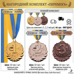 Медаль спортивная BEST d-5см C-4843 место 1-золото, 2-серебро, 3-бронза (металл, d-5см, 25g, на ленте)