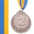 Медаль спортивная с лентой FAME d-6,5см C-3968  (металл, d-6,5см, 35g золото, серебро, бронза)