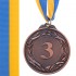 Медаль спортивная с лентой GLORY d-6,5см C-4327 1-золото, 2-серебро, 3-бронза (металл, 40g)