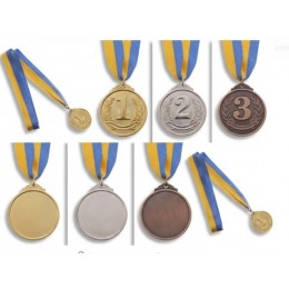 Медаль спортивная LIBERTY d-5см C-4872 место 1-золото, 2-серебро, 3-бронза (металл, d-5см, 25g, на ленте)