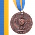 Медаль спортивная с лентой BOWL d-6,5см C-6407 1-золото, 2- серебро, 3-бронза (металл, d-6,5см, 38g)
