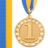 Медаль спортивная с лентой STROKE d-6,5см C-4330 1-золото, 2-серебро, 3-бронза (металл, 44g)