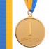 Медаль спортивная с лентой WORTH d-4,5см C-4520 1-золото, 2-серебро, 3-бронза (металл, d-4,3см, 20g)