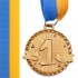 Медаль спортивная с лентой ZIP d-4,5см C-6404 1-золото, 2-серебро, 3-бронза (металл, d-4,5см, 20g)