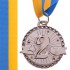 Медаль спортивная с лентой ZIP d-4,5см C-6404 1-золото, 2-серебро, 3-бронза (металл, d-4,5см, 20g)