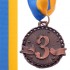 Медаль спортивная с лентой ZIP d-4,5см C-6404 1-золото, 2-серебро, 3-бронза (металл, d-4,5см, 20g)