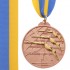 Медаль спортивная с лентой двухцветная d-6,5см Плавание C-4848 1-золото, 2-серебро, 3-бронза(металл)