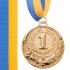 Медаль спортивная с лентой ZING d-6,5см C-4329 (C-4329(1)) 1-золото, 2-серебро, 3-бронза (металл, 38g)