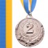Медаль спортивная с лентой ZING d-6,5см C-4329 (C-4329(1)) 1-золото, 2-серебро, 3-бронза (металл, 38g)