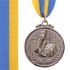 Медаль спортивная с лентой Футбол d-5см C-7025 (металл, d-5см, 25g, 1-золото, 2-серебро, 3-бронза)