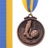 Медаль спортивная с лентой Футбол d-5см C-7025 (металл, d-5см, 25g, 1-золото, 2-серебро, 3-бронза)