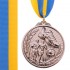 Медаль спортивная с лентой Футбол d-5см C-7016-F (металл, d-5см, 25g, 1-золото, 2-серебро, 3-бронза)