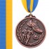 Медаль спортивная с лентой Футбол d-5см C-7016-F (металл, d-5см, 25g, 1-золото, 2-серебро, 3-бронза)