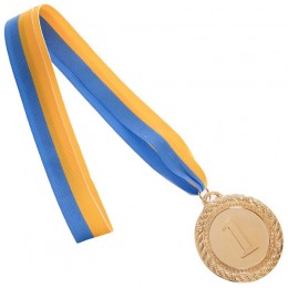 Медаль спортивная с лентой GREEK d-6,5см C-6860 (металл, d-6,5см, 38g, 1-золото, 2-серебро, 3-бронза)