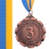 Медаль спортивная с лентой PREMIER d-6,5см C-6861 (металл, d-6,5см, 38g, 1-золото, 2-серебро, 3-бронза)