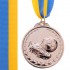 Медаль спортивная с лентой Футбол d-5см C-7011 (металл, d-5см, 25g, 1-золото, 2-серебро, 3-бронза)