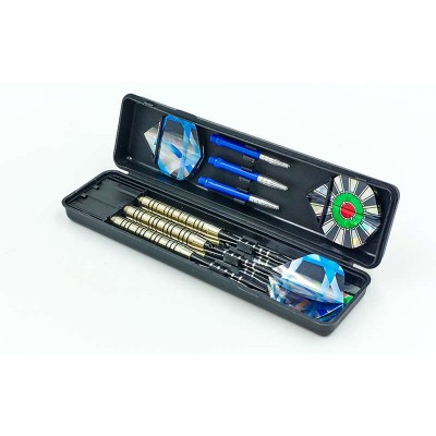 Дротики для игры в дартс цилиндрические BL-3500 Baili (сталь, вес 22гр, 3шт., +3хвост, +6опер, футляр)