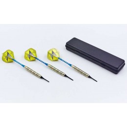 Дротики для игры в дартс цилиндрические BL-3501 Baili (сталь, вес 18гр, 3шт., +3хвост, +6опер, футляр)
