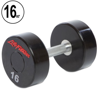 Гантель цельная профессиональная LIFE FITNESS SC-80081-16 1шт 16кг
