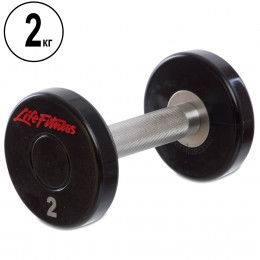 Гантель цельная профессиональная LIFE FITNESS SC-80081-2 1шт 2кг