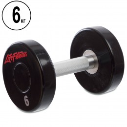 Гантель цельная профессиональная LIFE FITNESS SC-80081-6 1шт 6кг