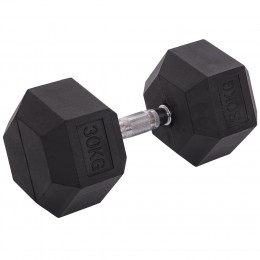 Гантель цельная шестигранная Zelart TA-2679-30 1шт 30кг