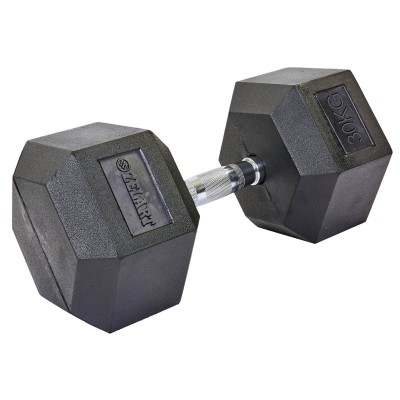 Гантель цельная шестигранная ZELART TA-5159-30 1шт 30кг