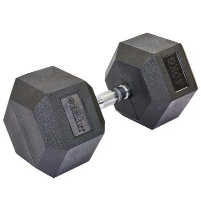 Гантель цельная шестигранная ZELART TA-5159-40 1шт 40кг