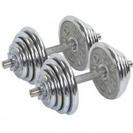 Гантели разборные хромированные HIGHQ SPORT TA-0013-27CH 2шт по 13,5кг