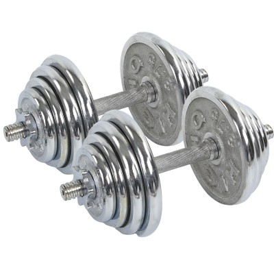 Гантели разборные хромированные HIGHQ SPORT TA-0013-27CH 2шт по 13,5кг