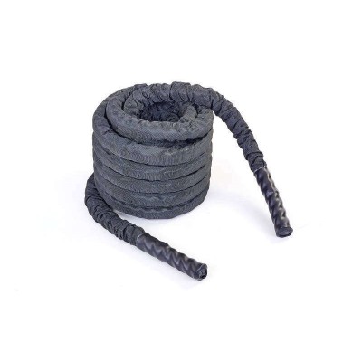 Канат для кроссфита в защитном рукаве BATTLE ROPE FI-5719-12 (полипропилен, l-12м, d-3, 8см, черный)