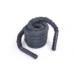 Канат для кроссфита в защитном рукаве BATTLE ROPE RI-7719-6 (полипропилен, l-6м, d-3, 8см, черный)
