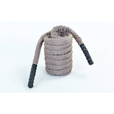 Канат для кроссфита в защитном рукаве BATTLE ROPE RI-7719-9 (полипропилен, l-9м, d-3, 8см, серый)