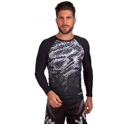 Комплект компрессионный мужской (Лонгслив и шорты) VNM TROPICAL CO-5818-CO-5819 (PL,р-р M-XL, черный-серый)