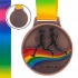Спортивная медаль Бег C-0337 RUNNING. Металл, диаметр 65 мм, вес 38 грамм.
