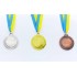 Медаль спортивная с лентой ZING d-6,5см C-4329 (C-4329(1)) 1-золото, 2-серебро, 3-бронза (металл, 38g)