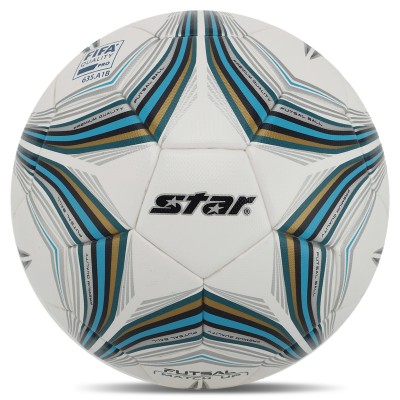 Мяч для футзала STAR MATCH UP FIFA FB514FTB №4 белый-голубой Мяч для футзала STAR MATCH UP FIFA FB514FTB №4 белый-голубой
