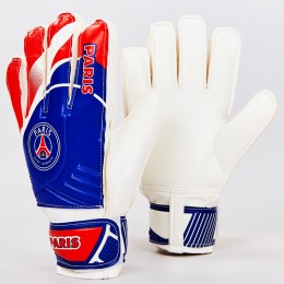 Перчатки вратарские FB-0187-2 PARIS SAINT-GERMAIN (PVC, р-р 8-10, синий-красный)