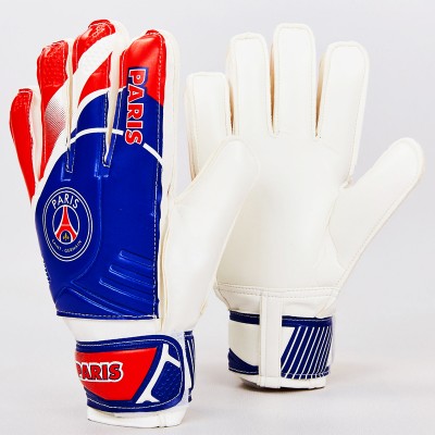 Перчатки вратарские FB-0187-2 PARIS SAINT-GERMAIN (PVC, р-р 8-10, синий-красный)