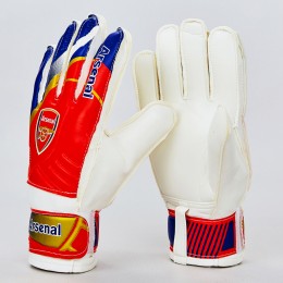 Перчатки вратарские FB-0187-6 ARSENAL (PVC, р-р 8-10, красный-синий)