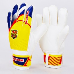 Перчатки вратарские FB-0187-7 BARCELONA (PVC, р-р 8-10, желтый-синий)