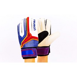 Перчатки вратарские FB-6745-2 REUSCH (PVC, р-р 8-10, синий-красный)
