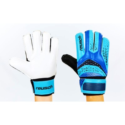 Перчатки вратарские FB-6745-4 REUSCH (PVC, р-р 8-10, темно-синий-голубой)