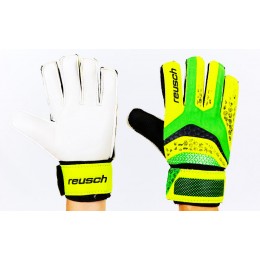 Перчатки вратарские FB-6745-6 REUSCH (PVC, р-р 8-10, салатовый-желтый)