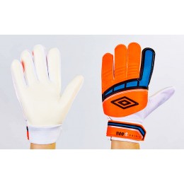 Перчатки вратарские юниорские FB-838-5 UMB (PVC, р-р 7-9, оранжевый)