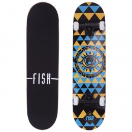 Скейтборд FISH EYE Sport Trade SK-414-7 черный-синий