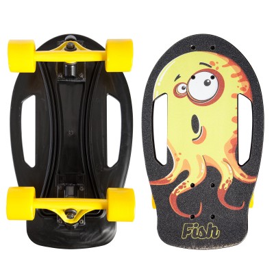 Скейтборд FISH Sport Trade SK-420-2 черный-желтый