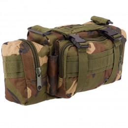 Сумка тактическая на пояс TY-13002 размер 34х15х9см камуфляж Woodland