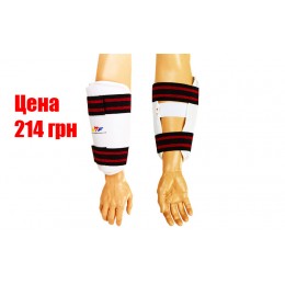 Защита предплечья для тхэквондо WTF BO-4082-W (PU, р-р S-XL, белый, крепление на липучках)
